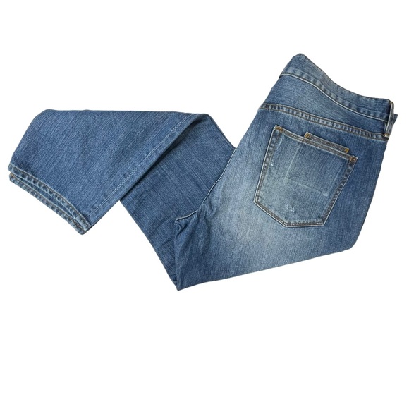 J. Crew Factory Jeans Cropped (Inseam 28”) Distressed Blue Size 32 - Picture 4 of 8